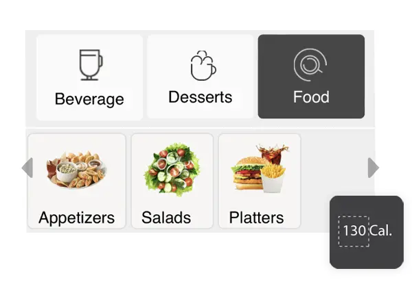 Customize digital menu sections | Omega Software