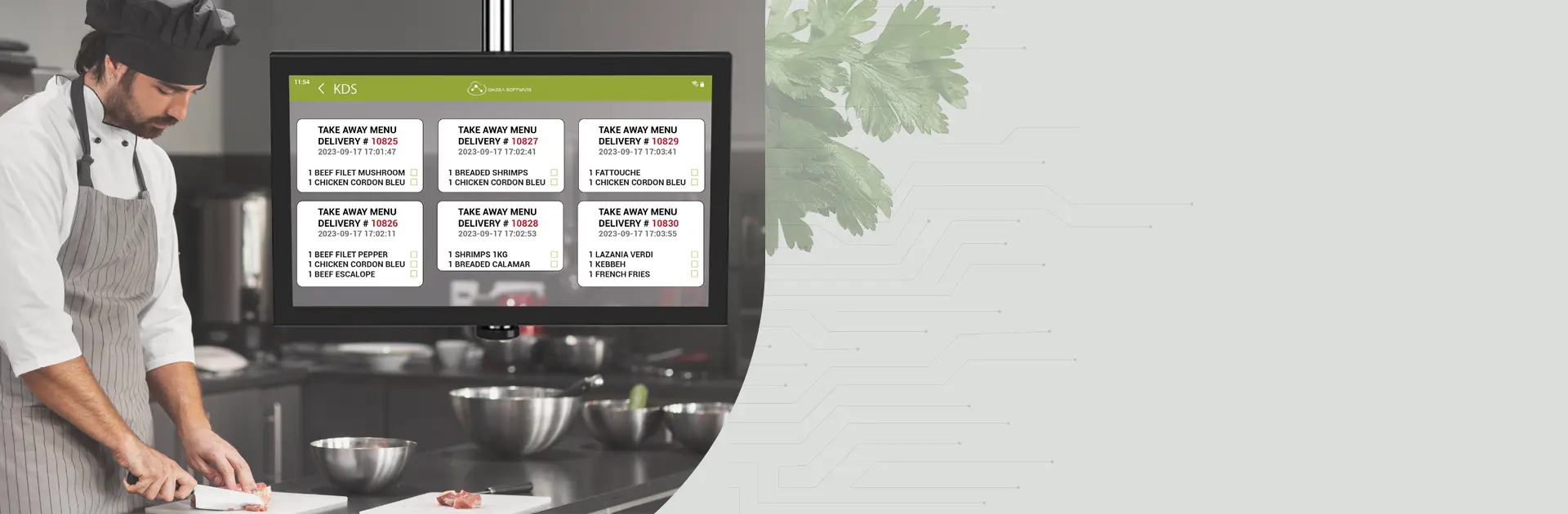 نظام شاشات العرض الرقمية بالمطبخ | أوميغا للبرمجيات